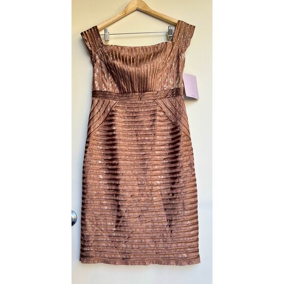 JS Collections Brown Bodycon Lace Romantic Bondage Dress 865862 LTN Size 12 NWT - Picture 15 of 16